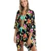 Aubree Kaftan Cover-Up Dress - Black