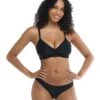 Smoothies Drew D-F Cup Swim Top - Black
