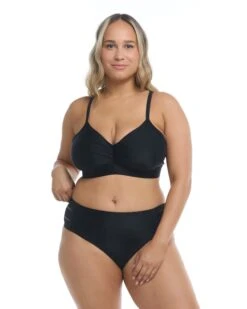 Smoothies Drew Plus Size Bikini Top - Black