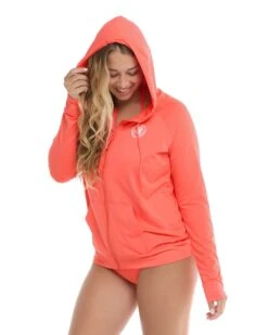 Smoothies Adeline UPF 50+ Sun Zip-Up Hoodie - Sunset