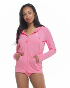 Smoothies Adeline Zip-Up Sun Protection Hoodie - Pitaya