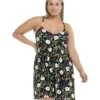 Inflorescence Ivy Plus Size Cover-Up Dress - Black