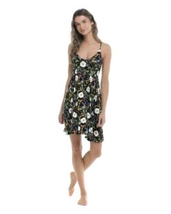 Inflorescence Ivy Cover-Up Dress - Black