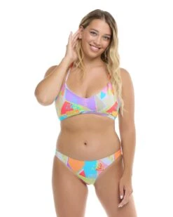 Colorbox Ruth Fixed Triangle Swim Top - Multi