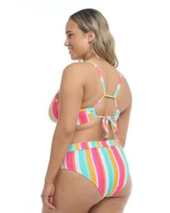 Firenze Marlee Plus-Size High-Waist Bikini Bottom - Multi
