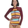 New Wave Paradise Paddle Suit - Sangria