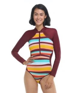 New Wave Paradise Paddle Suit - Sangria
