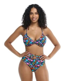 Vivid Field Solo D-F Cup Bikini Top - Indigo