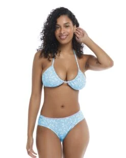 Flowery Skies Dita D-Cup Triangle Top - Baby Blue