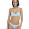 Flowery Skies Alani Bikini Top - Baby Blue