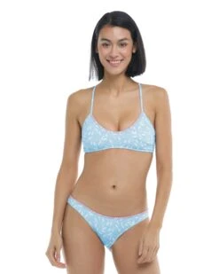 Flowery Skies Alani Bikini Top - Baby Blue