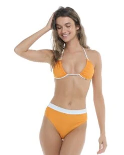 Ripple Dita Triangle Bikini Top - Yellow