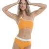 Ripple Malia One-Shoulder Swim Top - Yellow