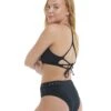 Constellation Marlee High-Waist Bikini Bottom - Black