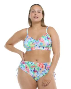 Posy Drew Plus Size Swim Top - Multi