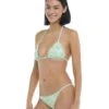 Salt Cay Dita Triangle Ruffle Reversible Bikini Top - Mint