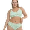 Salt Cay Ruth Plus Size Fixed Triangle Swim Top - Mint