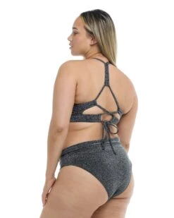Stardust Marlee Plus Size High-Waist Bikini Bottom - Black