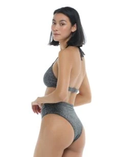 Stardust Marlee High-Waist Bikini Bottom - Black