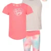 Girls' Three-Piece Tie-Dye Foil Heart Set (7-12) - Multi