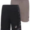 Boys' Solid And Camo/Black Shorts Set (8-18) - Camo/Black & Grey