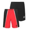 Boys' Solid And Two-Tone Shorts Set (8-18) - Black & Red/Black