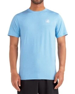 Offshore UPF Short-Sleeve Sun Shirt - Heather Blue