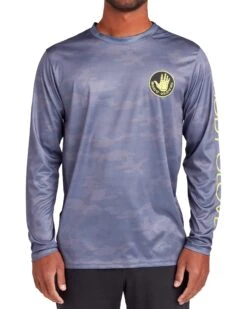 Camo L/S UPF Shirt - Ocean
