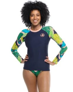 Manoa Falls Sleek Cross-Over Rashguard - Nightfall