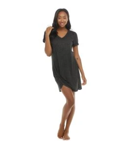 April Swim Cover-Up Dress - Black