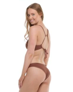 Ibiza Audrey Low-Rise Bikini Bottom - Brown