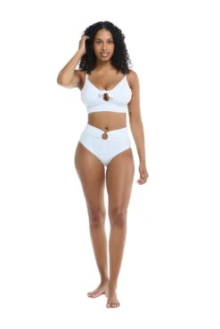 Smoothies Woodstock High-Waist Swim Bottom - Snow