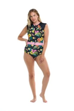 Tropical Island Stand Up Paddle Suit - Black