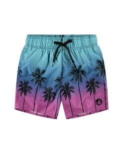Maui 17" Palm Swim Shorts - Daylight Blue