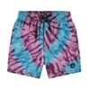 Maui 17" Tie Dye Swirl Swim Shorts - Bright Blue