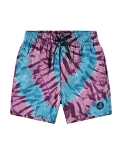 Maui 17" Tie Dye Swirl Swim Shorts - Bright Blue