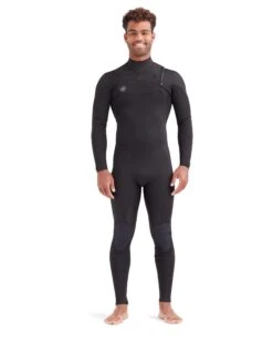 Phoenix 4/3mm Men's Chest-Zip Fullsuit - Black