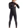 Red Cell 4/3mm Men's Chest-Zip Fullsuit - Black
