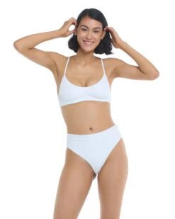 Ibiza Marlee High-Waist Bikini Bottom - White