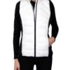 Women's Down Vest - White/Black