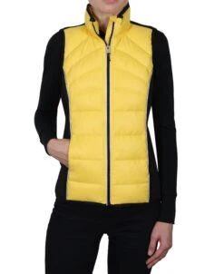 Women's Down Vest - Yellow/Black
