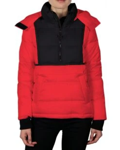 Women's Quilted Pullover - Racing Red/Black
